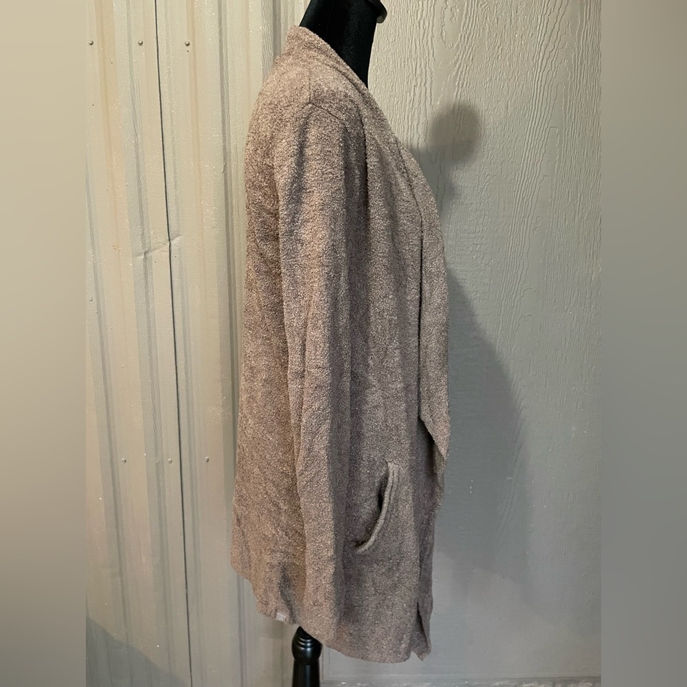 BAREFOOT DREAMS Island Wrap Open Front Cardigan Taupe CozyChic Lite Soft S/M - Picture 4 of 16